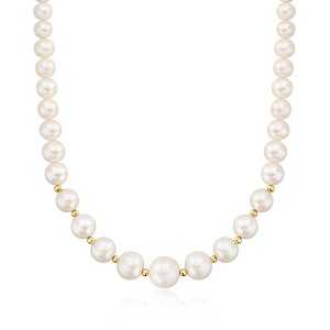 Ross-Simons 6-12.5mm Graduated Cultured Pearl Necklace in 14kt Yellow Gold - 1 of 2