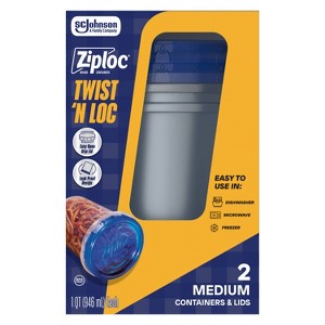 Ziploc Twist 'n Loc Medium for Lunch and Meal Prep Food Storage