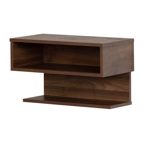 Walnut floating deals nightstand