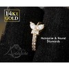 Jewelry Avalanche 14K Gold Butterfly Diamond Nose Hoop Ring, 20G 8mm Twist-open Nose Ring - 2 of 4