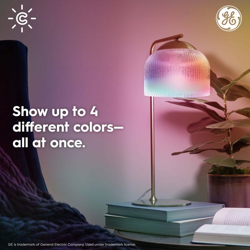GE CYNC Dynamic Effects Smart LED Full Color A19 Light Bulb, 3 of 7