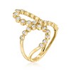 Ross-Simons 0.50 ct. t.w. Bezel-Set Diamond Double-Loop Ring in 14kt Yellow Gold - 3 of 4