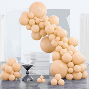 PartyWoo Balloons Nude Boho Apricot Beige 18 12 10 5 Inch 85 pcs - 1 of 4