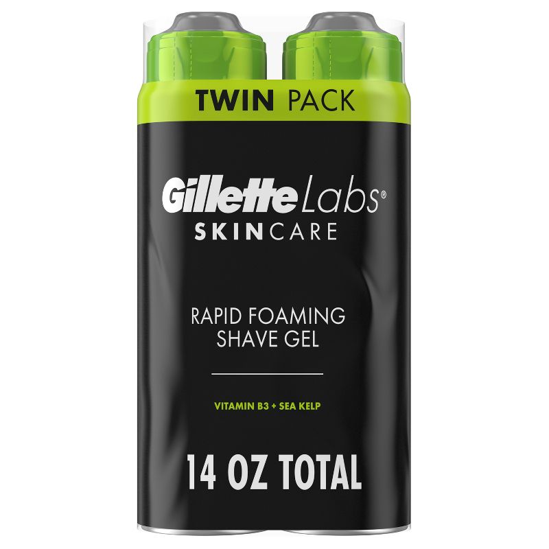 Gillette Labs Rapid Foaming Shave Gel - Fresh Scent - 14oz/2pk, 1 of 5
