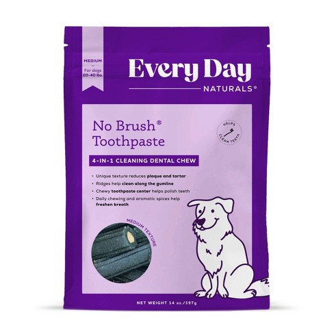 Every Day Naturals no Brush Large Dental Stick Flavored Chewy Dog Treats 14oz Target