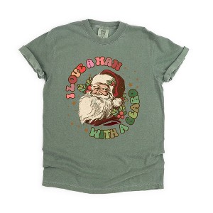 Simply Sage Market Women's Love A Man With A Beard Short Sleeve Garment Dyed Tee - 1 of 4