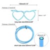 Unique Bargains Reusable Plastic Creative Eyeglasses Straws for Fun Parties 16 Pcs - 2 of 4