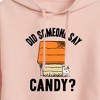 Women's - Peanuts - Say Candy Art Cropped Graphic Hoodie - 2 of 4