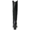 Journee Signature Women's Genuine Leather Laila Almond Toe Inside Zip Knee High Boots - 3 of 4