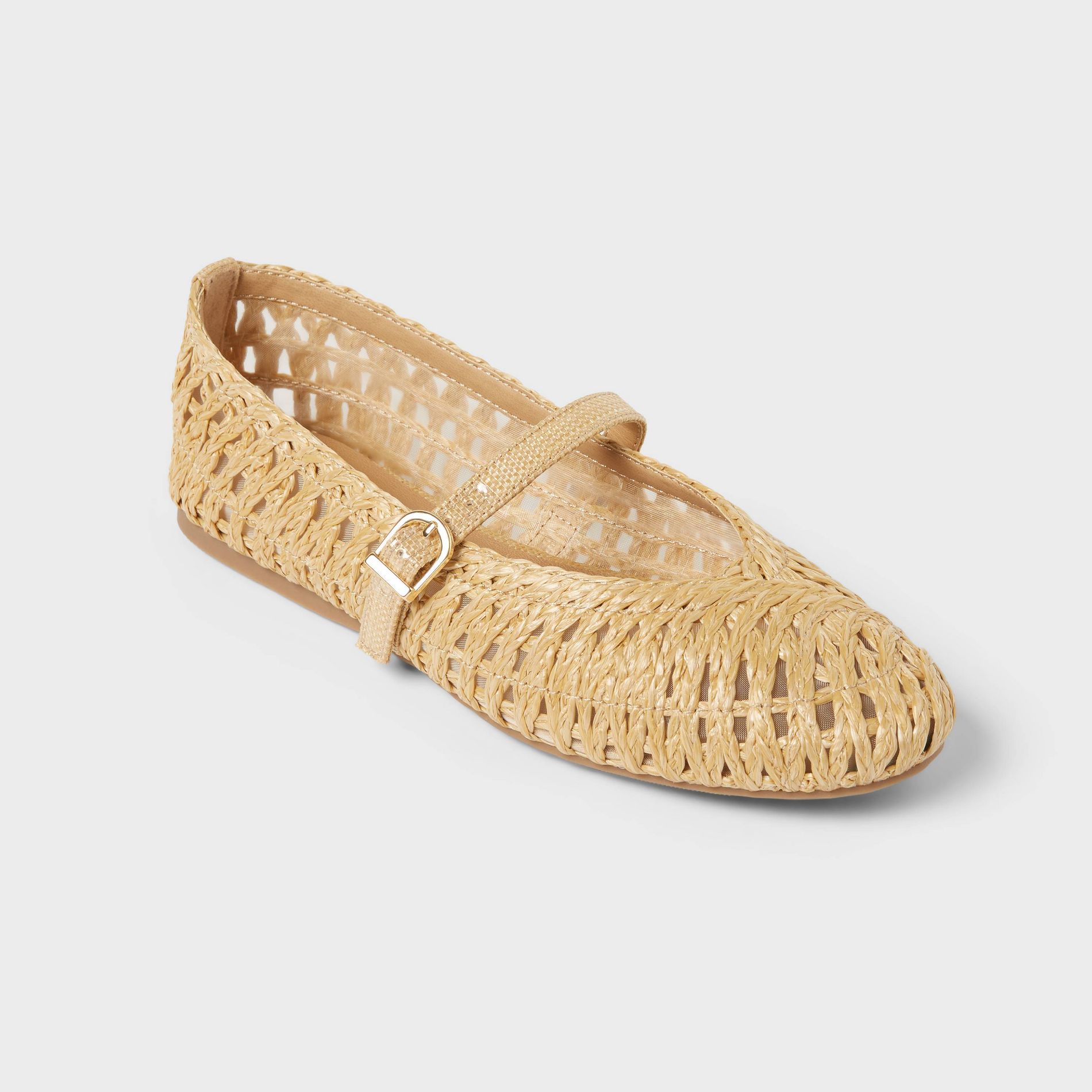Women’s Myla Flats with Memory Foam Insole - A New Day™ Beige