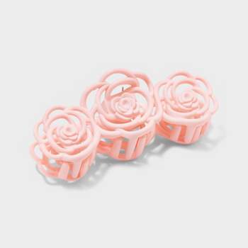 Matte Finish Rose Claw Hair Clip - Wild Fable™ Pink