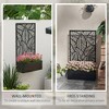 Metal Outdoor Privacy Screen with Raised Garden Bed, Privacy Panel and Planter Box, Wall-Mounted or Freestanding - 4 of 4