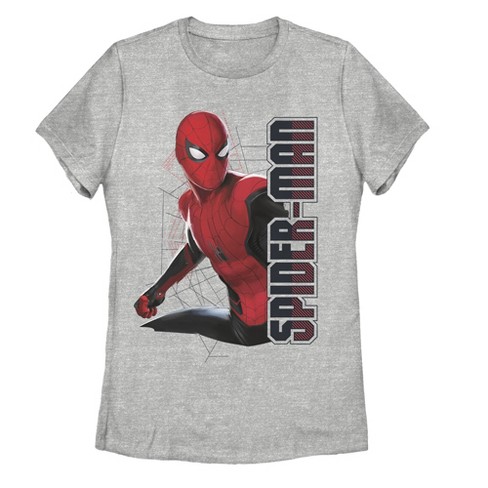 Women s Marvel Spider Man Far From Home Web Coordinates T Shirt Athletic Heather X Large