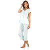 Casual Nights Women's Dot Short Sleeve Capri Pajama Set - 2 of 4