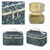 Unique Bargains Portable Peony Cosmetic Bag Green Blue 1 Pc - 3 of 3