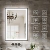 FONTOI Rectangular Bathroom Mirror Modern Minimalist Storage Design Anti Fog Surface and Durable Tempered Glass for Vanity, White, 20"*28"*2.8" - 2 of 4