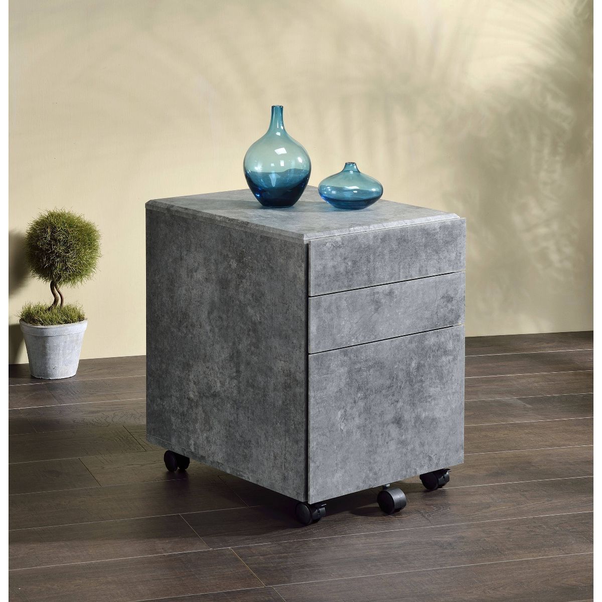 Jurgen File Cabinet Faux Concrete - Acme Furniture - thumbnail 4
