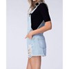 Women's Denim Distressed Overall - Honey Punch - 3 of 4