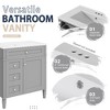 Lyngins Modern Freestanding Vanity with Ceramic Basin, Bathroom Storage Cabinet with 2 Drawers & Tip-out Drawer, Single Sink Bathroom Vanity - 3 of 4