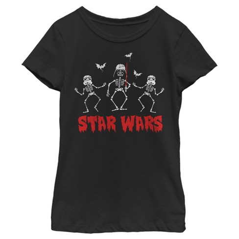 Girl's Star Wars Halloween Vader Skeletons T-Shirt - image 1 of 4