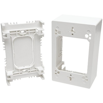 Tripp Lite N080-SMB1-WH Single-Gang Surface-Mount Junction Box Wall Plate