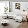 KWPZQEB Sectional Sofa, Modern Chenille Couch Sofa w/ Double-Layer Seat Cushion&Armrest, 2/3/4-Seater Sofa w/ Deep Seat for Living Room - 3 of 4