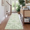 Washable Floral Living Room Rugs, Retro Accent Farmhouse Carpet for Bedroom, Soft Non Slip Large Floor Rugs for Dining Room Office - 2 of 4