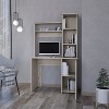 TIRAMISUBEST Computer Desk with Hutch and 3-Tier Storage Shelves Buffet Cabinet with Storage - Beige - 2 of 4