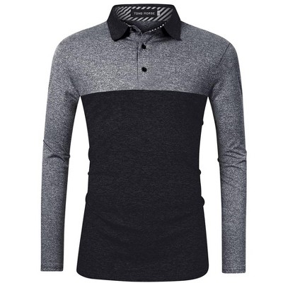 WhizMax Men's Polo Golf Shirt with Color Block Design
