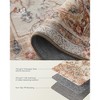 5x7 FT Vintage Traditional Area Rug - Non-Slip Low Pile Carpet, Soft Machine Washable Home Decor - 3 of 4