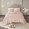 Sapphtopaz Duvet Cover Set Boho Tufted Chenille Medallion Embroidery Fringe Bedding Duvet Cover, Pillow Shams - 2 of 4
