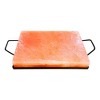 Outset Pink Himalayan Salt Plank with Holder Tray Cooking and Serving Cutting Block: Iron Construction, 13lb Weight - 4 of 4