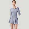 Anna-Kaci Active Women's Athletic Dress with Front Zip and Flowy Skirt - 2 of 4