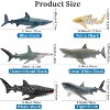 6-Piece Realistic Shark Bath Toy Set, 5-6 Inch Large Plastic Ocean Animal Figurines for Play and Cake Decor - 3 of 4