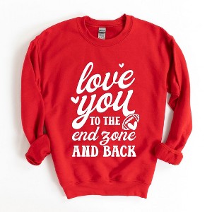 Simply Sage Market Women's Graphic Sweatshirt To The End Zone And Back - 1 of 4