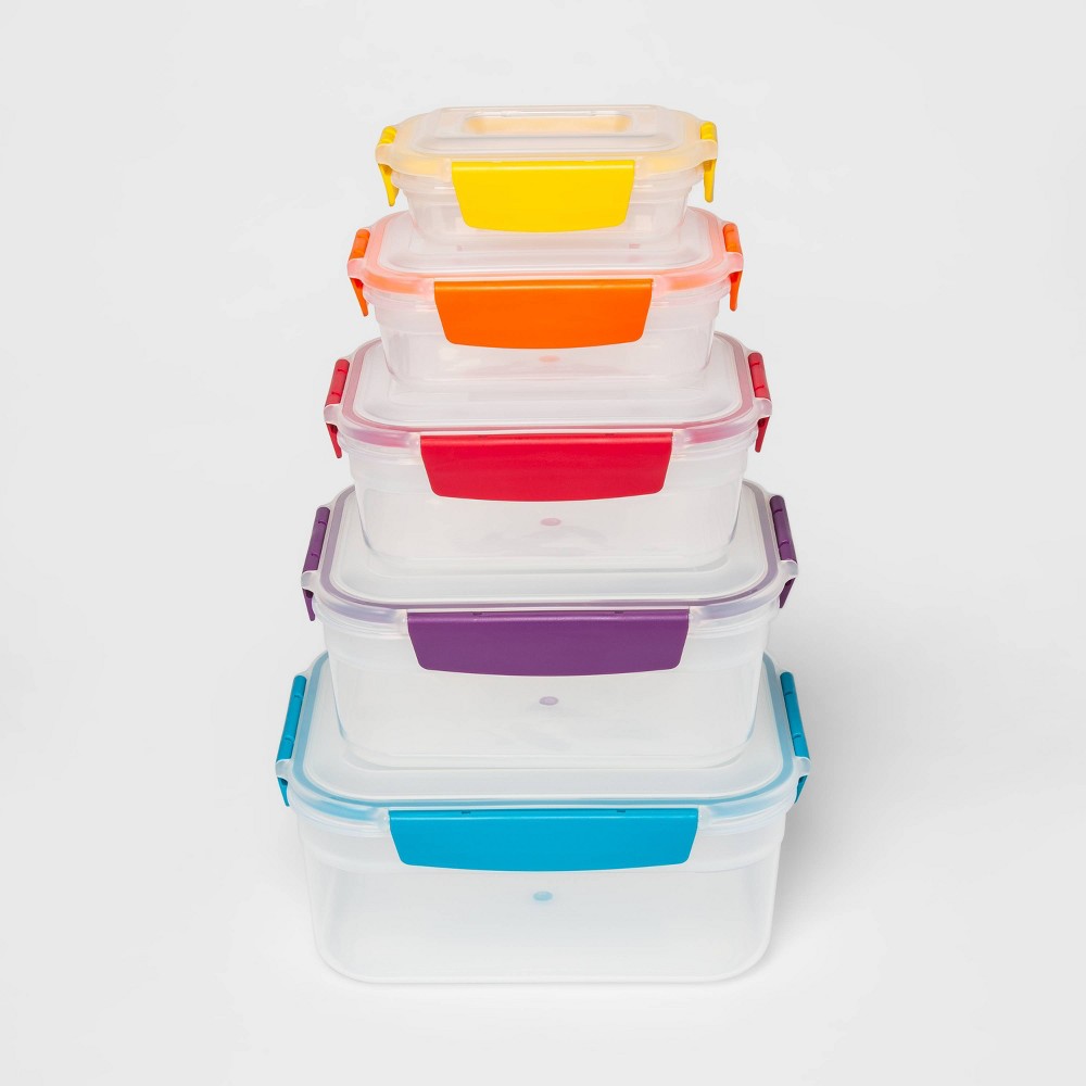 Joseph Joseph 10pc Nest Lock Food Storage Container Set Rainbow