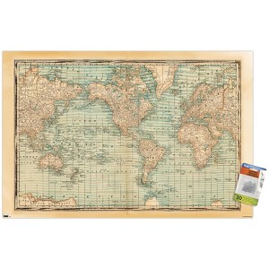 Trends International Map - Rustic Unframed Wall Poster Prints - 1 of 4