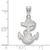 Black Bow Jewelry 14k White Gold Navy Midshipmen NCAA Large Pendant - 2 of 3
