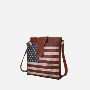 MKF Collection Josephine Vegan Leather Women’s FLAG Crossbody Bag by Mia K - 1 of 4