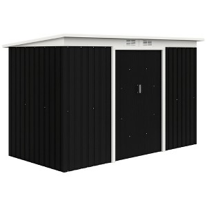 9' x 4' Metal Outdoor Storage Shed, Tool House with Double Lockable Doors for Backyard, Patio, Lawn, Garage - 1 of 4