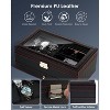 6-Slot 2-Layer Watch Case and Sunglasses Storage with Large Glass Lid, Men's Jewelry Box with Lock - 4 of 4