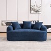 KWPZQEB Modern Loveseat Sofa for Living Room, Comfy Chenille Sofa with 3 Pillows, Curved-Shape Sofa Couch for Small Spaces, Bedroom - 3 of 4