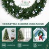 SEVOBAL Wreaths 60in Christmas Wreath, Lighted Artificial Xmas Wreath with 450 PVC Tips for Gate Wall Xmas Party Decorations, Green, 60"*5"*60" - 4 of 4