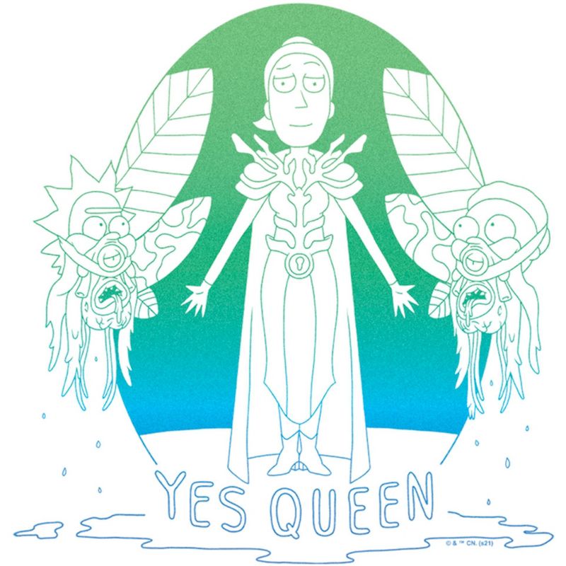 Men's Rick And Morty Yes Queen Summer T-Shirt, 2 of 6