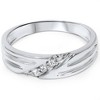 Pompeii3 Mens Real Diamond 14k White Gold Wedding Ring Band New - 4 of 4