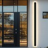 DORESshop 43 in. 30W 1-Light Matte Black Modern Integrated LED Outdoor Wall Light, Waterproof Porch Lantern 3000K/6000K - 2 of 4