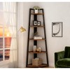Gulches 5-Tier Corner Shelf, 70" Tall Corner Ladder Shelf Small Bookshelf for Home Office - 3 of 4