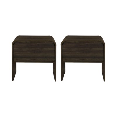 New Classic Furniture,Mara 2-Piece Wood End Table in Walnut