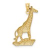 Black Bow Jewelry 14K Yellow Gold and White Rhodium 2D Giraffe Pendant, 15 x 29mm - 3 of 4