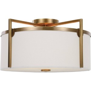 Uttermost Colfax Antique Brass 3 Light Semi Flush - 1 of 1